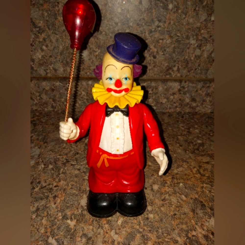 Vintage 1991 New Bright Bump-n-Go Action Clown Tested, Working